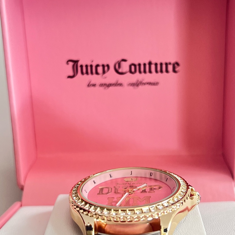 NWT Juicy Couture Pink 'Dump Him’ Watch - Picture 5 of 16